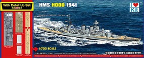 ILOVEKIT HMS Hood Battlecruiser 1941 Top Edition Plastic Model Military Ship Kit 1/700 Scale #65703