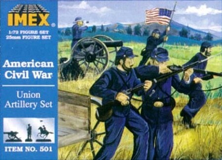 Imex Union Artillery Civil War Figure Set Plastic Model Military Figure 1/72 Scale #501