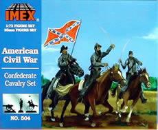 Imex Confederate Cavalry Plastic Model Military Figure 1/72 Scale #504