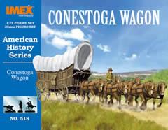 IMEX 513 BOX  1/72  RARE ON SPRUE FAR-WEST Chuck Wagon and Prairie Schooner 