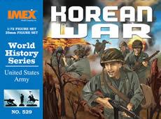 Imex US Army Korean War Figure Set Plastic Model Military Figure 1/72 Scale #529