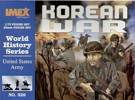 Imex US Army Korean War Figure Set Plastic Model Military Figure 1/72 Scale #529