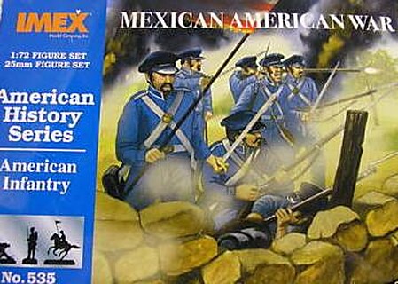 Imex American Infantry Mexican War Plastic Model Military Figure 1/72 Scale #535