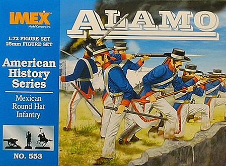 Imex Round Hat Infantry Alamo Plastic Model Military Figure 1/72 Scale #553