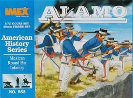 Imex Round Hat Infantry Alamo Plastic Model Military Figure 1/72 Scale #553
