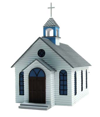 Imex 1st Street Church Assembled Perma-Scene HO Scale Model Railroad Building #6103
