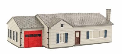 Imex Ranch House Assembled Perma-Scene HO Scale Model Railroad Building #6109