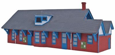 Imex Oyster Bay Station Assembled Perma-Scene HO Scale Model Railroad Building #6130