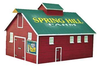 Imex Barn II Assembled Perma-Scene HO Scale Model Railroad Building #6131