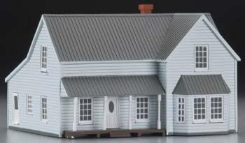 Imex Farm House Assembled Perma-Scene HO Scale Model Railroad Building #6136