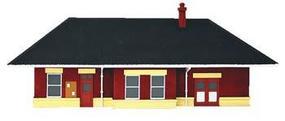 Small Town Station Assembled Perma-Scene HO Scale Model Railroad Building #6137