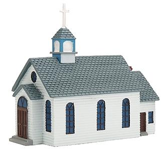 Imex 1st Street Church Assembled Perma-Scene N Scale Model Railroad Building #6303