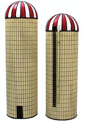 Imex Large & Small Silo Assembled Perma-Scene (2) N Scale Model Railroad Building #6318