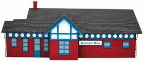 Imex Oyster Bay Station Assembled Perma-Scene N Scale Model Railroad Building #6330