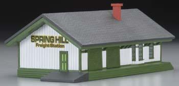 Imex Freight Station Assembled Perma-Scene N Scale Model Railroad Building #6332