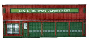 Imex Highway Department Building Assembled Perma-Scene N Scale Model Railroad Building #6334
