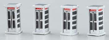 Imex Telephone Booth Assembled Perma-Scene (4) N Scale Model Railroad Accessory #6358