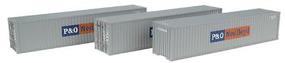 40' Corrugated Container 3-Pack P&O - NEDLLOYD - HO-Scale
