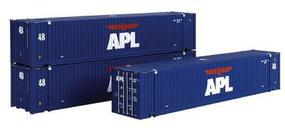 Intermountain 48' Jindo Corrugated Container 3-Pack APL HO Scale Model Train Freight Car Set #30551