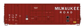 Intermountain Gunderson 50' Hi-Cube Double-Plug Door Boxcar Ready to Run Value Line Milwaukee Road (1970s, Boxcar Red, Medium Lettering)