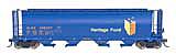 Intermountain 59 4-Bay Cylindrical Covered Hopper ALPX Alberta HO Scale Model Train Freight Car #45104