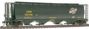 Intermountain 4-Bay Cylindrical Covered Hopper Chicago & NW HO Scale Model Train Freight Car #45124 Intermountain 4-Bay Cylindrical Covered Hopper Chicago & NW HO Scale Model Train Freight Car #45124