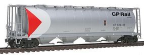 59' 4-Bay Cylindrical Covered Hopper Canadian Pacific HO Scale Model Train Freight Car #45221