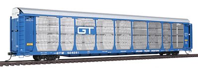 Intermountain Bi-Level Auto Rack on Flatcar Grand Trunk Western HO Scale Model Train Freight Car #45260