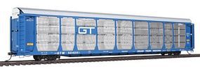 Bi-Level Auto Rack on Flatcar Grand Trunk Western HO Scale Model Train Freight Car #45260