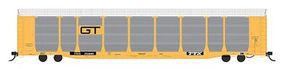 Intermountain Bi-Level Auto Rack Grand Trunk Western w/TTX Flat HO Scale Model Train Freight Car #45274 Intermountain Bi-Level Auto Rack Grand Trunk Western w/TTX Flat HO Scale Model Train Freight Car #45274