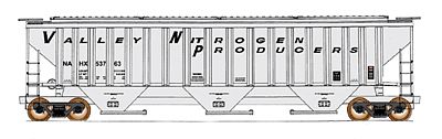 Intermountain 3-Bay 18 Rib Covered Hopper Valley Nitrogen Producers HO Scale Model Train Freight Car #45297
