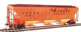 PS2CD 4750 Cubic Foot 3-Bay Covered Hopper D&RGW HO Scale Model Train Freight Car #45306