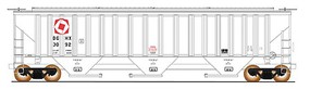 Intermountain 4750 Rib-Sided 3-Bay Hopper DGHX #3135 HO Scale Model Train Freight Car #453115