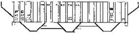 Intermountain PS2CD 4750 Cubic Foot 3-Bay Covered Hopper Penn HO Scale Model Train Freight Car #45321 Intermountain PS2CD 4750 Cubic Foot 3-Bay Covered Hopper Penn HO Scale Model Train Freight Car #45321