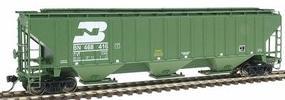 PS2CD 3-Bay Covered Hopper Burlington Northern HO Scale Model Train Freight Car #45334