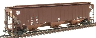 Intermountain PS2CD 4750 Cubic Foot 3-Bay Covered Hopper ATSF HO Scale Model Train Freight Car #45361