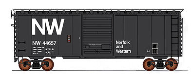 Intermountain 40 PS-1 Boxcar Norfolk Western HO Scale Model Train Freight Car #45424