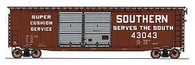 Intermountain PS-1 50' Double-Door Boxcar w/Cushion Underframe Ready to Run Southern Railway (Boxcar Red, white, Billboard Lettering & Slogan)