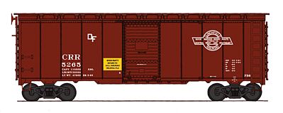 Intermountain Post-War 10 Inside-Height 40 Boxcar Clinchfield HO Scale Model Train Freight Car #45782