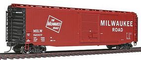 Intermountain 50' PS-1 Single-Door Boxcar Milwaukee Road HO Scale Model Train Freight Car #45927 Intermountain 50' PS-1 Single-Door Boxcar Milwaukee Road HO Scale Model Train Freight Car #45927