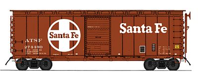 Intermountain 40 12-Panel Boxcar Santa Fe HO Scale Model Train Freight Car #46023