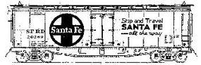 Santa Fe 40' Steel Ice Reefer - Ready to Run Santa Fe Ship & Travel (Large Herald) - HO-Scale