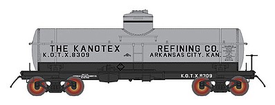 Intermountain ACF Type 27 Riveted 8000-Gallon Tank Car - Ready to Run Kanotex (gray, black)