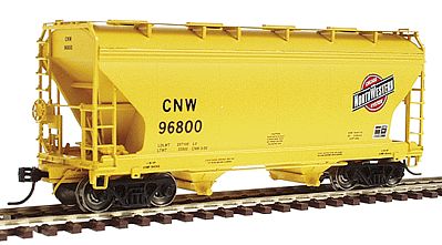 Intermountain 2-Bay Center-Flow Covered Hopper Chicago & NW HO Scale Model Train Freight Car #46522