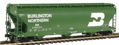 Intermountain 4650 Cubic Foot 3-Bay Hopper Burlington Northern HO Scale Model Train Freight Car #47001
