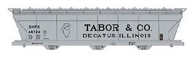 ACF 4650 Cubic Foot 3-Bay Covered Hopper Tabor & Co. HO Scale Model Train Freight Car #47081