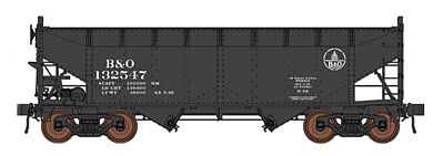Intermountain AAR Offset-Side 2-Bay Open Hopper Baltimore & Ohio HO Scale Model Train Freight Car #47168