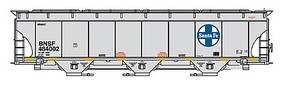 Trinity 5161 Cubic Foot Covered Hopper - Ready to Run BNSF Railway (Santa Fe Legacy Scheme, gray, blue Circle/Cross Logo)