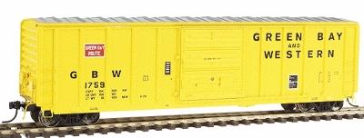 Intermountain 5277 Cu.Ft. Exterior-Post Boxcar Green Bay & Western HO Scale Model Train Freight Car #47506
