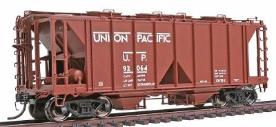 Intermountain 1958 Cubic Foot 2-Bay Covered Hopper Union Pacific HO Scale Model Train Freight Car #48606